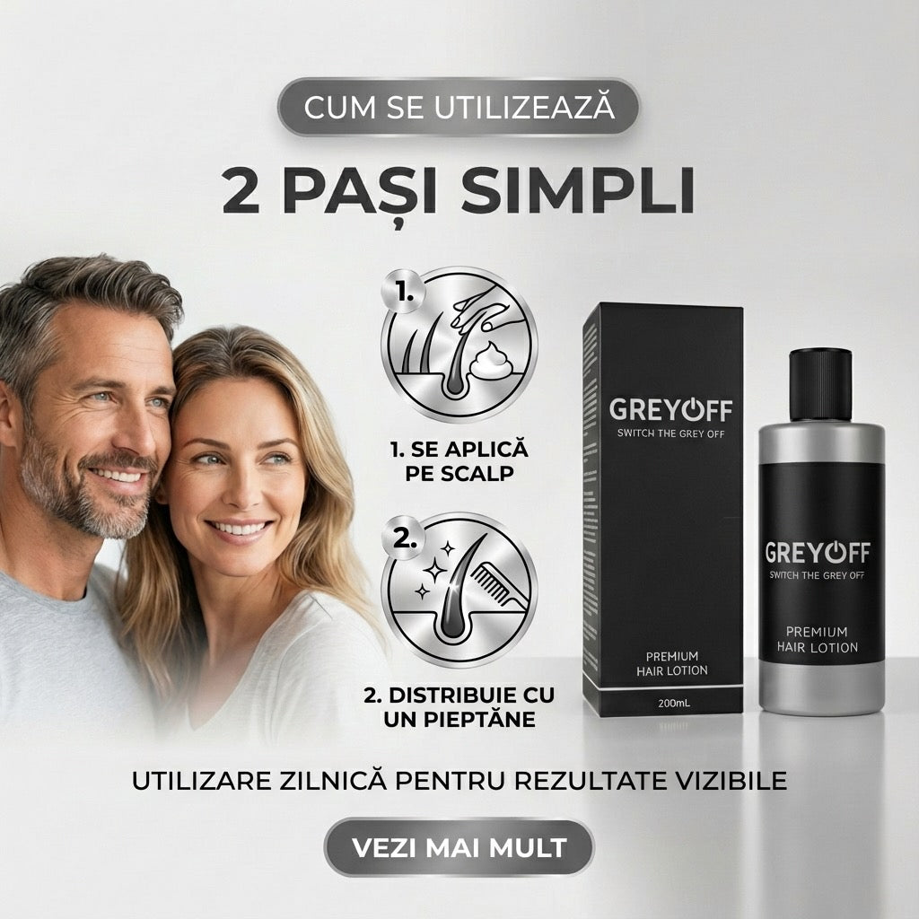 GreyOFF – Kevesebb ősz haj. Festés nélkül. Természetes módon.