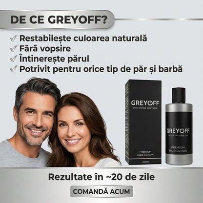 GreyOFF – Kevesebb ősz haj. Festés nélkül. Természetes módon.